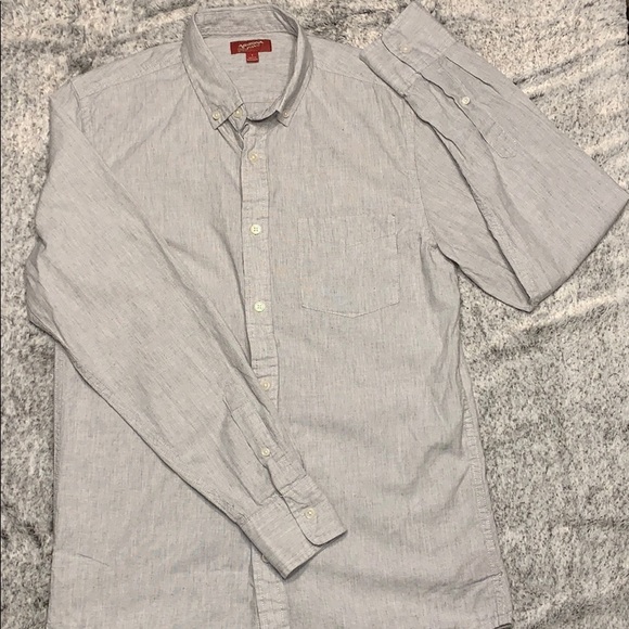 Arizona Casual Gray Button Down - Picture 1 of 6